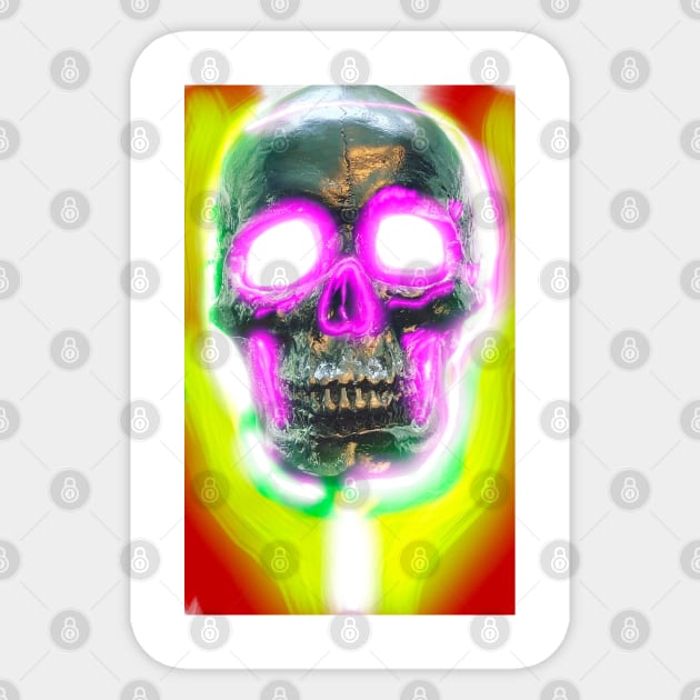 Torched Skull Sticker by guychristopher